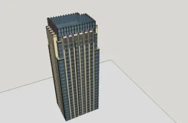 Neoclassical High-Rise Office Building SketchUp Model-BIM WORLD