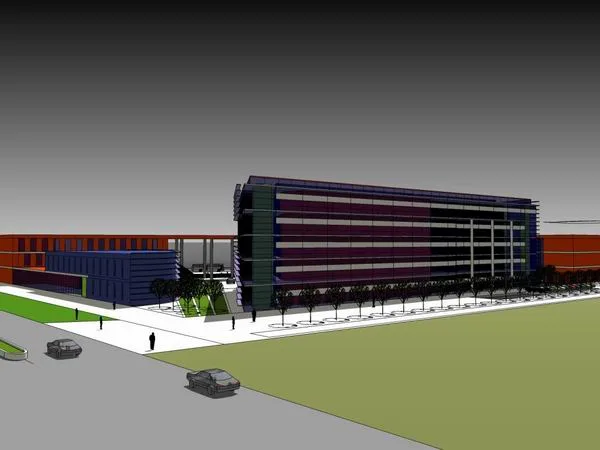 Modern Multi-Story Fire Command Center and Office Model in SketchUp