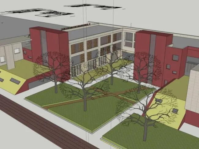 Sketchup School Model | Multi story Tianfu Family North Kindergarten School, Educational Architecture, Modern Style