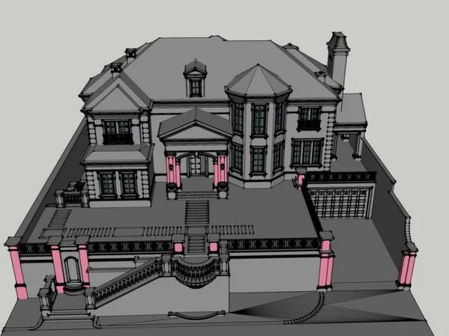 Sketchup Villa Model | Solo Villa, Modern Style