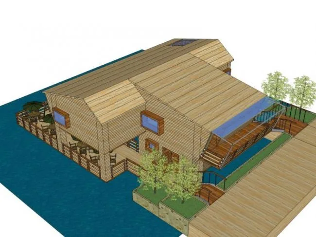 Sketchup Villa Model | Solo Villa, Modern Style