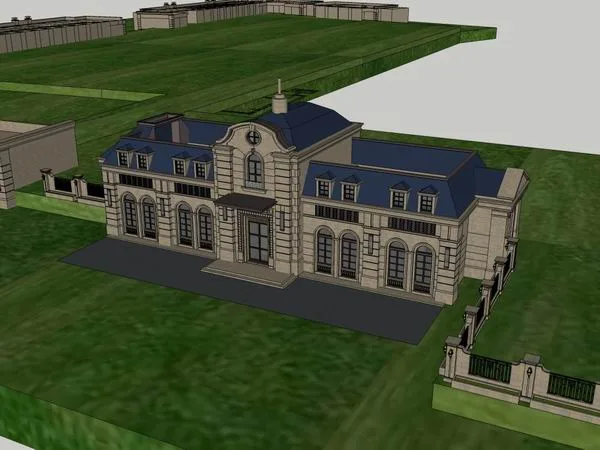 Sketchup Business Model | Multi story commercial building, French classical style