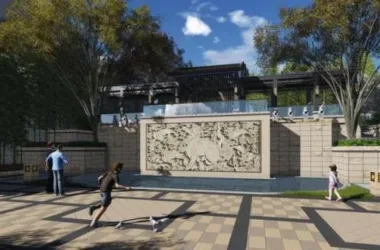 SketchUp Model of Square Gallery in Modern Chinese Style-BIM WORLD
