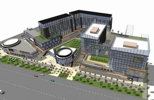 Sketchup Business Model | Multi story High rise Mixed Commercial Street, Modern Style