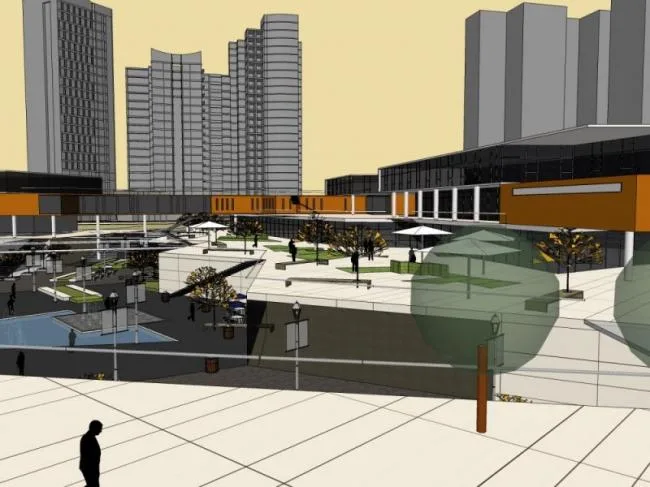 Sketchup Business Model | Multi story Business Center, Modern Style
