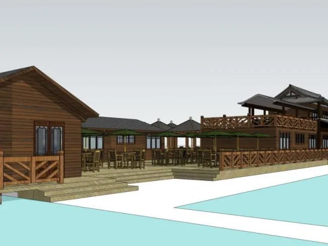 Sketchup Hotel Model | Multi story Hotel, Chinese Style