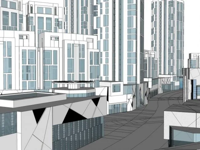 Sketchup Complex Model | High rise urban complex, commercial, residential, office, hotel, modern style