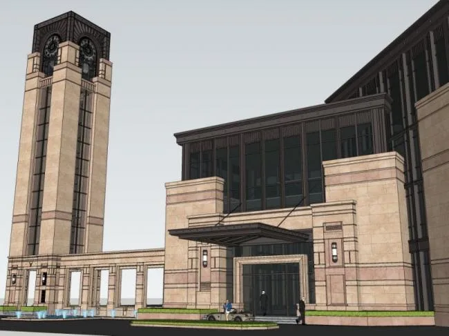 Sketchup Business Model | Multi story Clubhouse, Modern Style