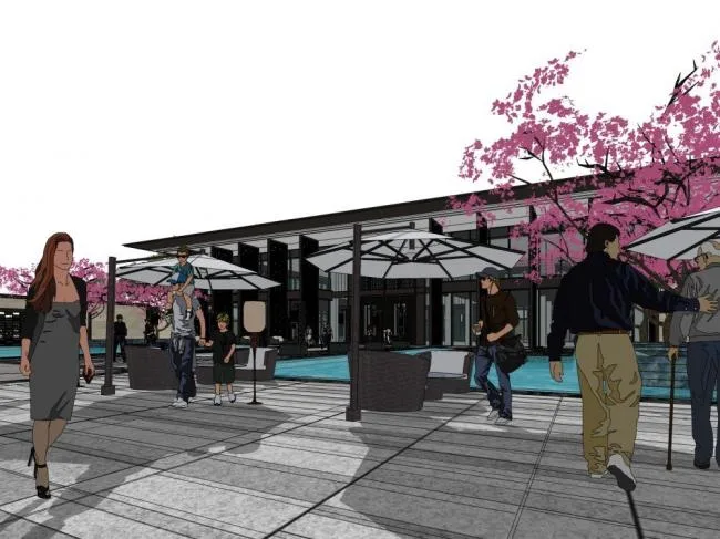 Sketchup Business Model | Multi story Sales Office, Commercial Building, Modern Style