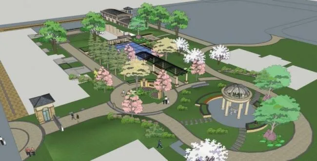 SketchUp Landscape Models: Community, Residential, and Classical Styles
