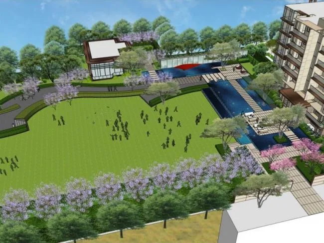 Sketchup Landscape Model | Community Landscape, Residential Landscape, Modern Style