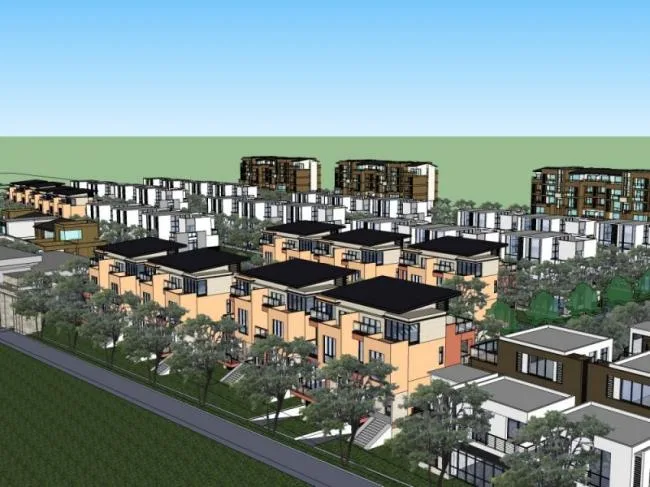 Sketchup Villa Model | Villa Cluster, Modern Style