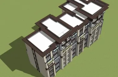 Modern Multi-Story Residential Villa Model in SketchUp-BIM WORLD