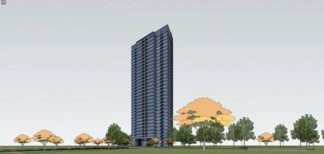 Sketchup Residential Model | Super high-rise residential building, modern style