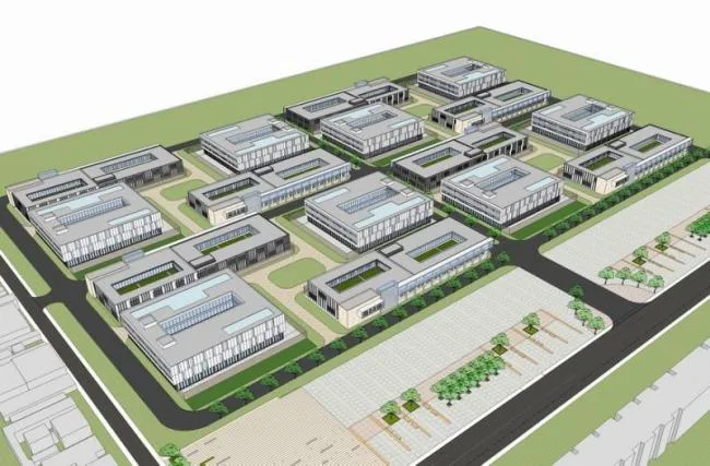 Sketchu Industrial Factory: Modern Multi-Story Industrial Park and Factory Complex