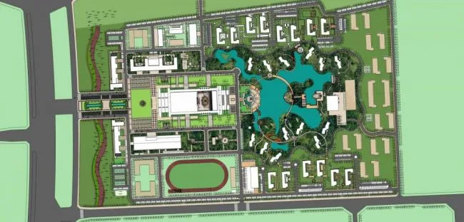 Sketchup Landscape Model | University Planning and Landscape, Modern Style, Educational Architecture