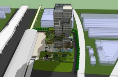 SketchUp Model: Modern High-Rise Energy-Efficient Office Building-BIM WORLD