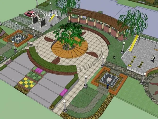 SketchUp Landscape Models: Community, Residential, and Modern Designs