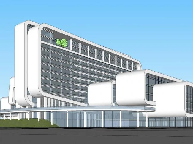 Sketchup Hospital Model | High rise Hospital, Medical Building, Modern Style