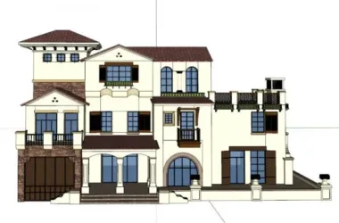 Classical Single-Family Villa Model in SketchUp-BIM WORLD