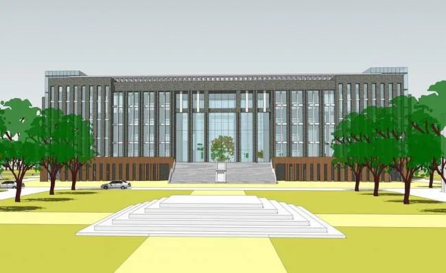 Sketchup Office Model | Administrative Office Building, Multi story Government Office Building, Modern Style