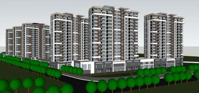 Sketchup Residential Model | High rise residential communities, residential buildings, modern style