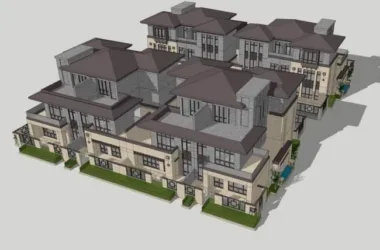 SketchUp Villa Models: CITIC Taifu Double Split and Row Villas in Modern Chinese Style-BIM WORLD