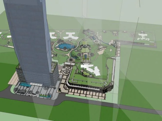 Sketchup Residential Model | Super high-rise residential buildings, residential buildings, neighborhoods, landscapes, neoclassical style