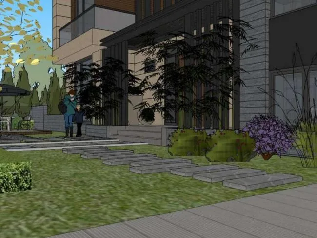 Sketchup Villa Model | Twin Villa, Classical Style