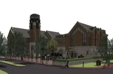 Multi-Story Kindergarten School Model in British Classical Style | SketchUp Educational Architecture-BIM WORLD
