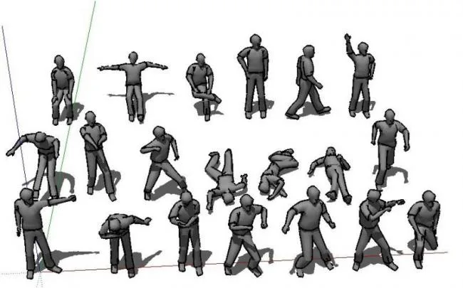 SketchUp Materials: 3D Colorless Character and Architectural Model Components