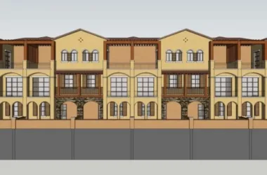 Classical Style Row House Residential Model in SketchUp-BIM WORLD