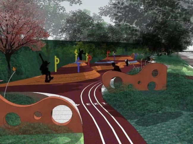 Sketchup Landscape Model | Road Landscape, Street Park, Modern Style