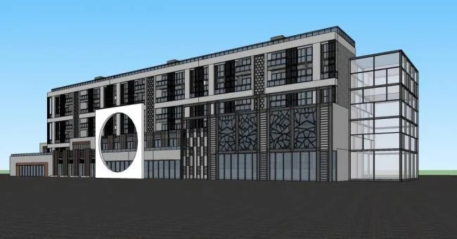 Sketchup Residential Models | Multi story Commercial Residential Buildings, Residential Buildings, Commercial Skirts, New Chinese Style
