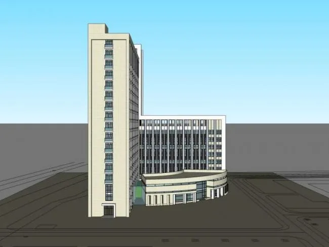 Sketchup Office Model | High rise Office Building, Classical Style
