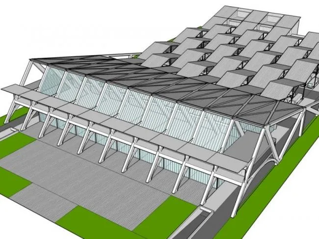 Sketchup Station Road Bridge | Bus Terminal, Modern Style