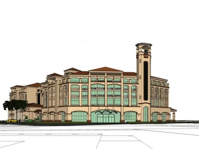 Sketchup Hotel Model | Multi story Hotel, Spanish Classical Style