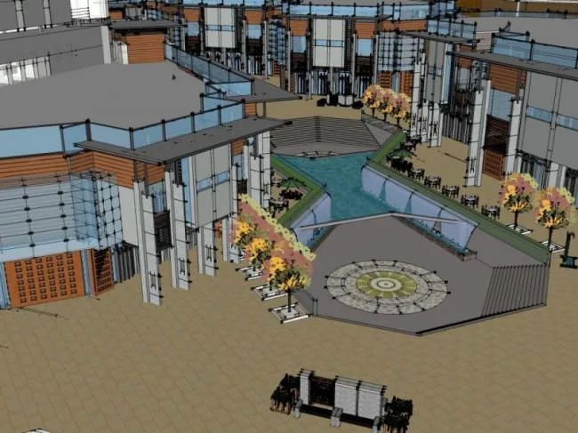 Sketchup Complex Model | Multi story Commercial Complex, Modern Style