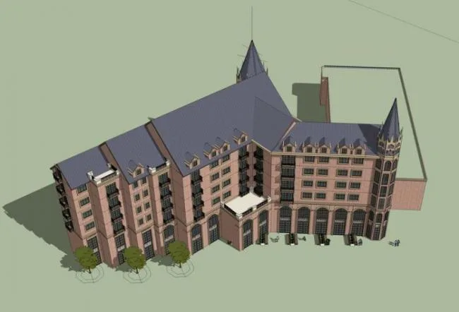 Sketchup Residential Model | Multi story Residence, Residential Building, British Classical Style
