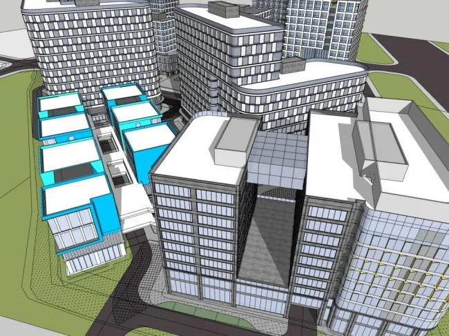 Sketchup Complex Model | High rise Commercial Complex, Office, Modern Style