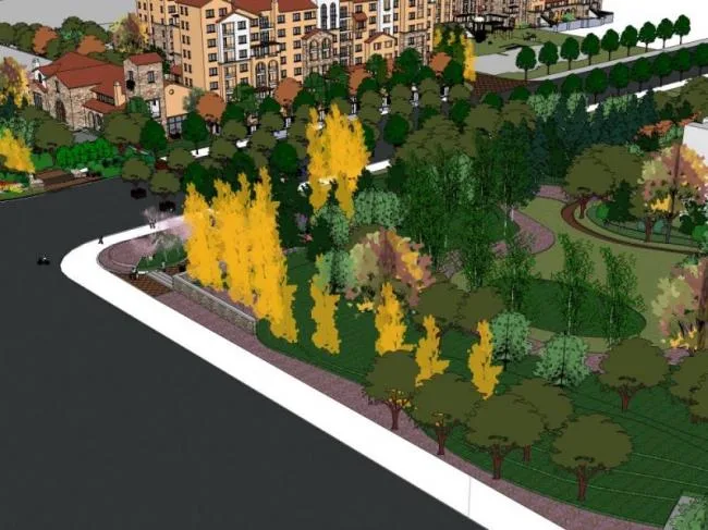 Sketchup Landscape Model | Community Landscape, Residential Landscape, Modern Style