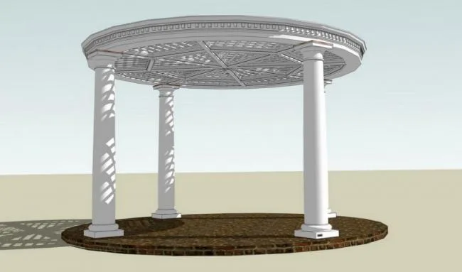 Sketchup Sketch Model | Pavilion, Sketch, Landscape, Classical Style