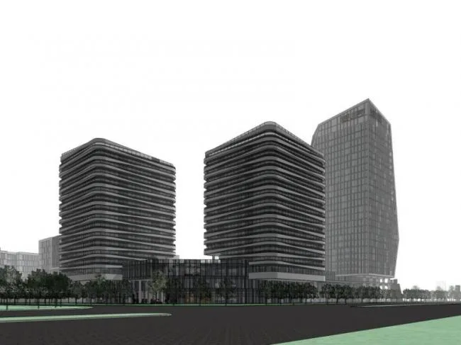 Sketchup Complex Model | Multi story High rise Mixed use Commercial Complex, Modern Style