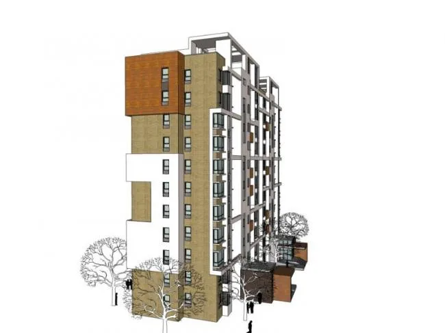 Sketchup Residential Model | High rise Residential Buildings, Modern Style