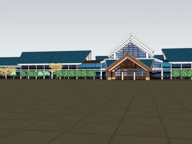 Sketchup Hotel Model | Multi story Hotel, Modern Chinese Style