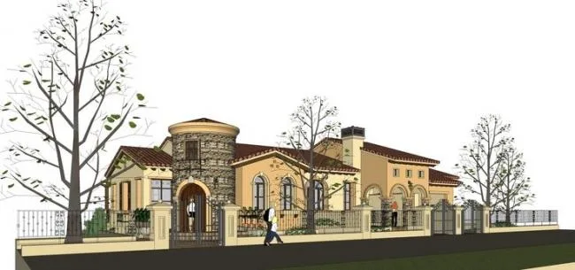 Sketchup Villa Model | Two storey Residence, Twin Villa, Tuscan Style, Classical Style