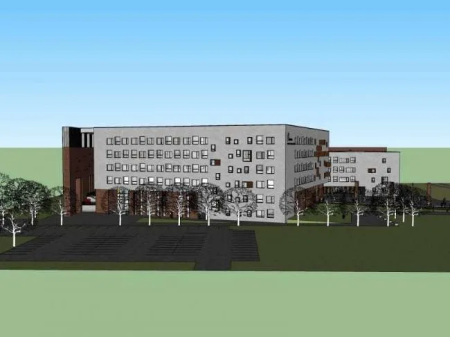 Sketchup School Model | Multi story University Architecture Institute, Campus Educational Architecture, Modern Style