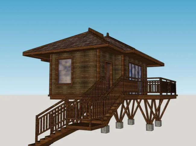 Sketchup Villa Model | Solo Villa, Modern Style