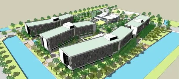 Sketchup School Model | Multi story Residential Buildings, School Dormitories, Student Dormitories, Campus Educational Buildings, Modern Style