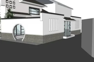 SketchUp Business Model: Multi-Story Clubhouse in Oriental Neoclassical Style-BIM WORLD